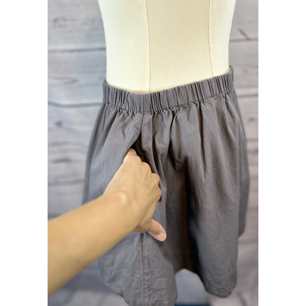 Free People Free-Est Mini Skirt Womens Medium Gray Cotton Elastic Waist Pockets - Picture 3 of 6